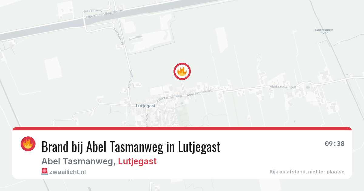 Brand bij Abel Tasmanweg in Lutjegast — 8 apr 2026