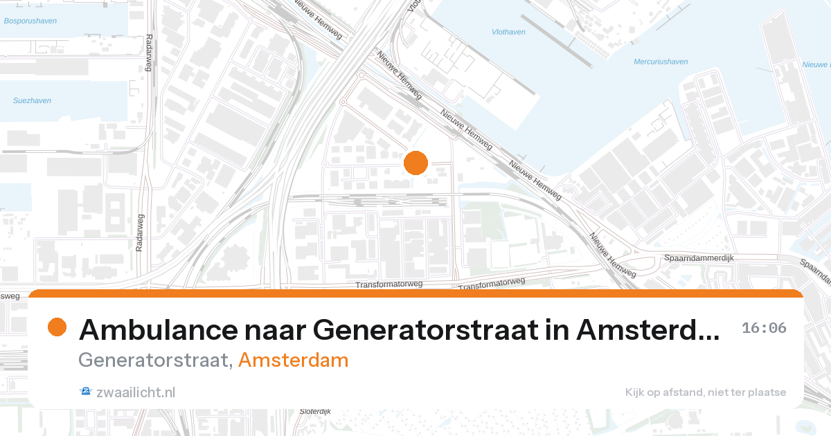 Ambulance naar Generatorstraat in Amsterdam — 23 jun 2026