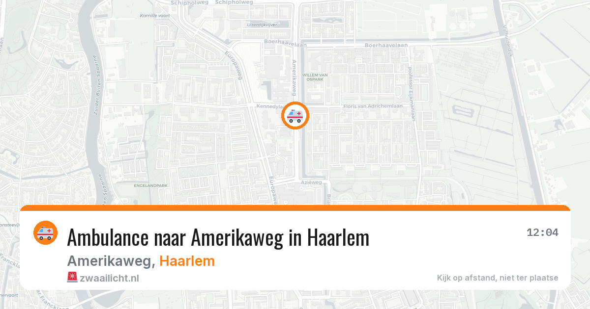 Ambulance naar Amerikaweg in Haarlem — 20 mei 2026