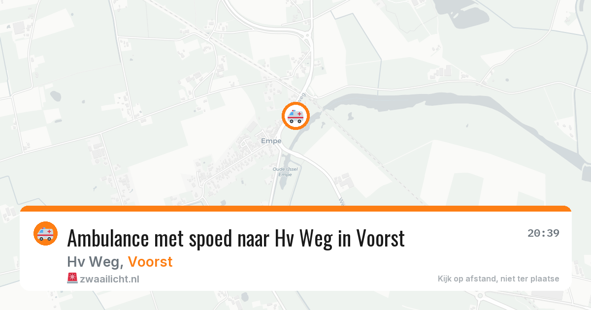 Ambulance met spoed naar Hv Weg in Voorst — 1 aug 2026