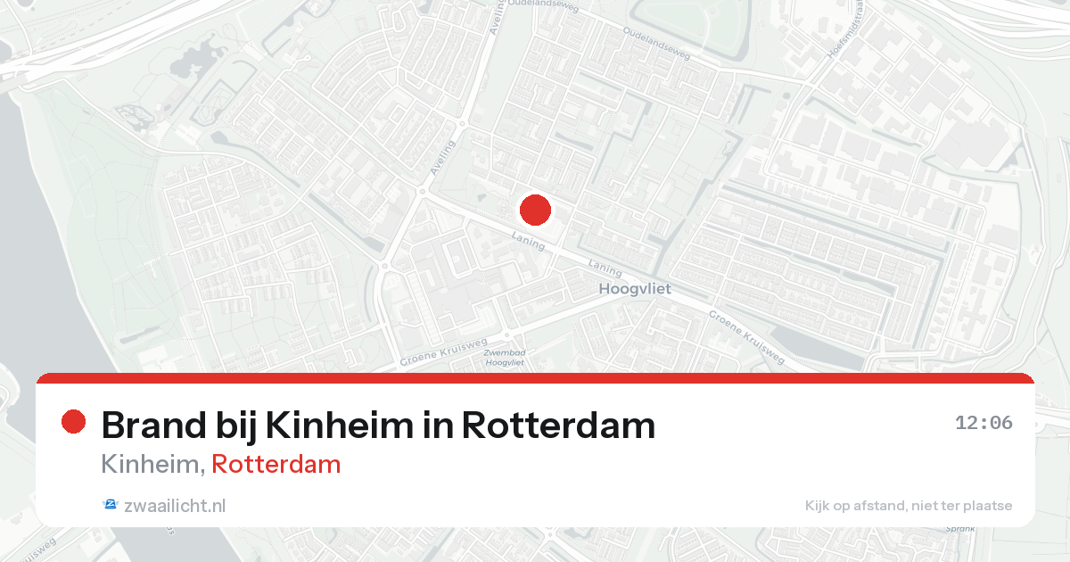 Brand bij Kinheim in Rotterdam — 22 aug 2026