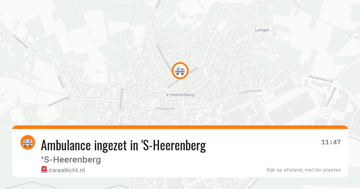 Ambulance ingezet in 'S-Heerenberg — 9 aug 2026