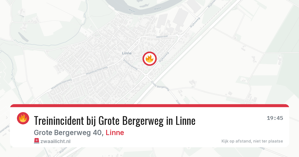 Treinincident bij Grote Bergerweg in Linne — 7 mrt 2026