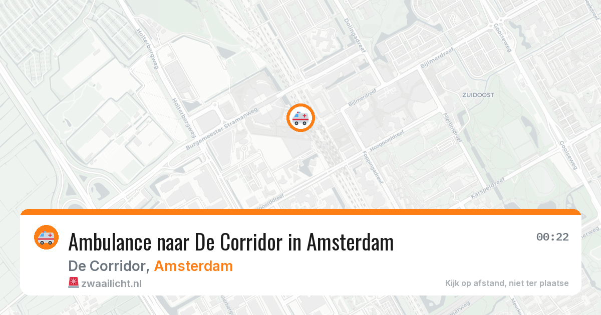 Ambulance naar De Corridor in Amsterdam — 27 mei 2026