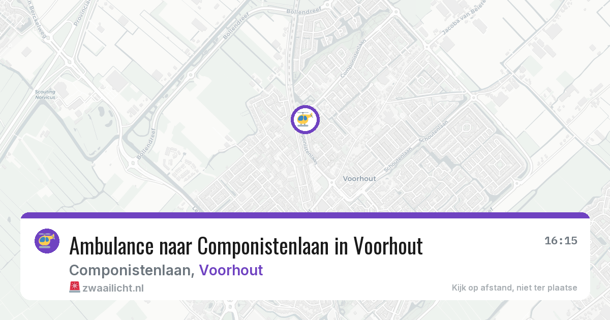 Ambulance naar Componistenlaan in Voorhout — 23 feb 2026