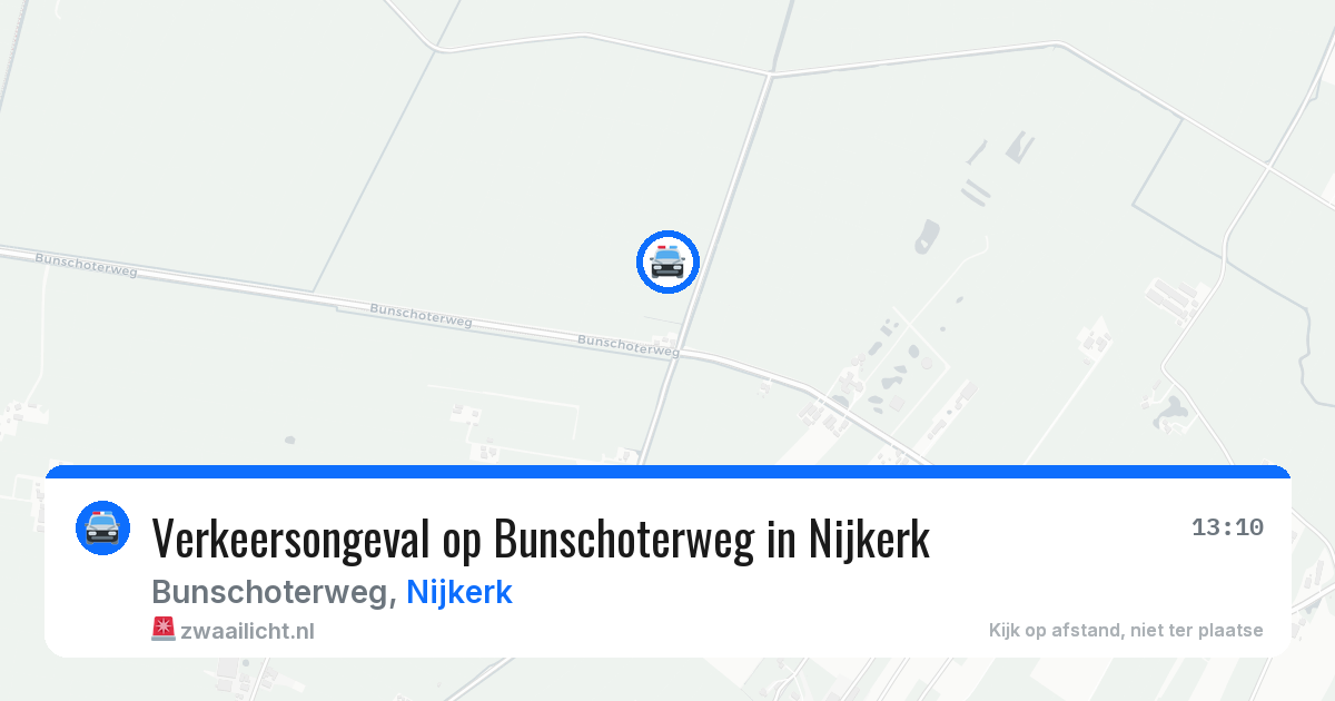 Verkeersongeval op Bunschoterweg in Nijkerk — 21 feb 2026
