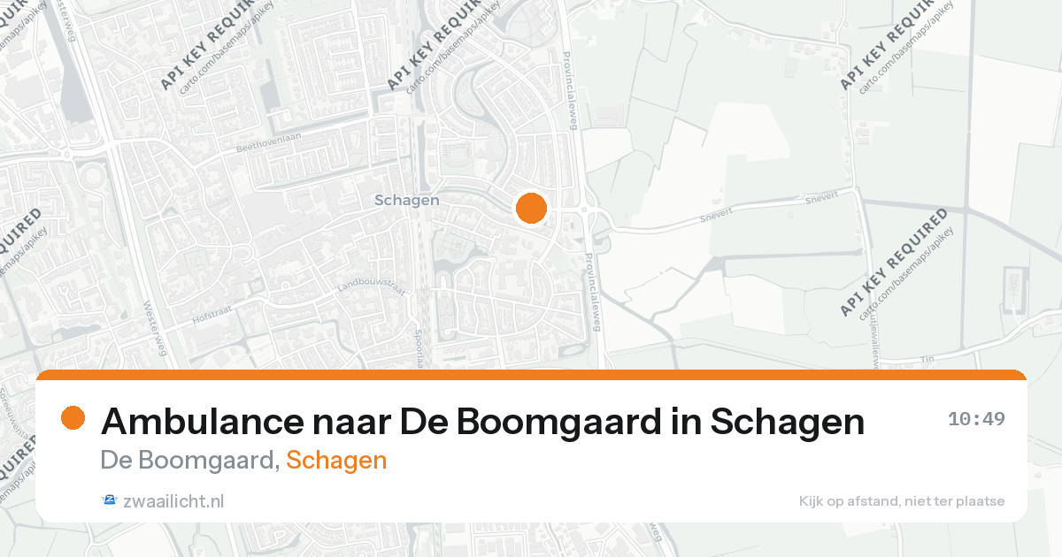 Ambulance naar De Boomgaard in Schagen — 9 jun 2026