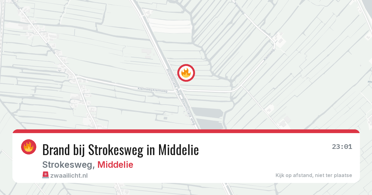 Brand bij Strokesweg in Middelie — 29 jul 2026