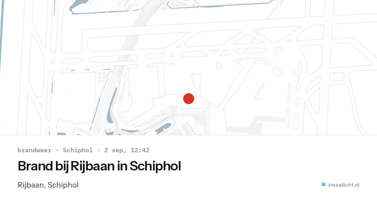 Brand bij Rijbaan in Schiphol — 2 sep 2026