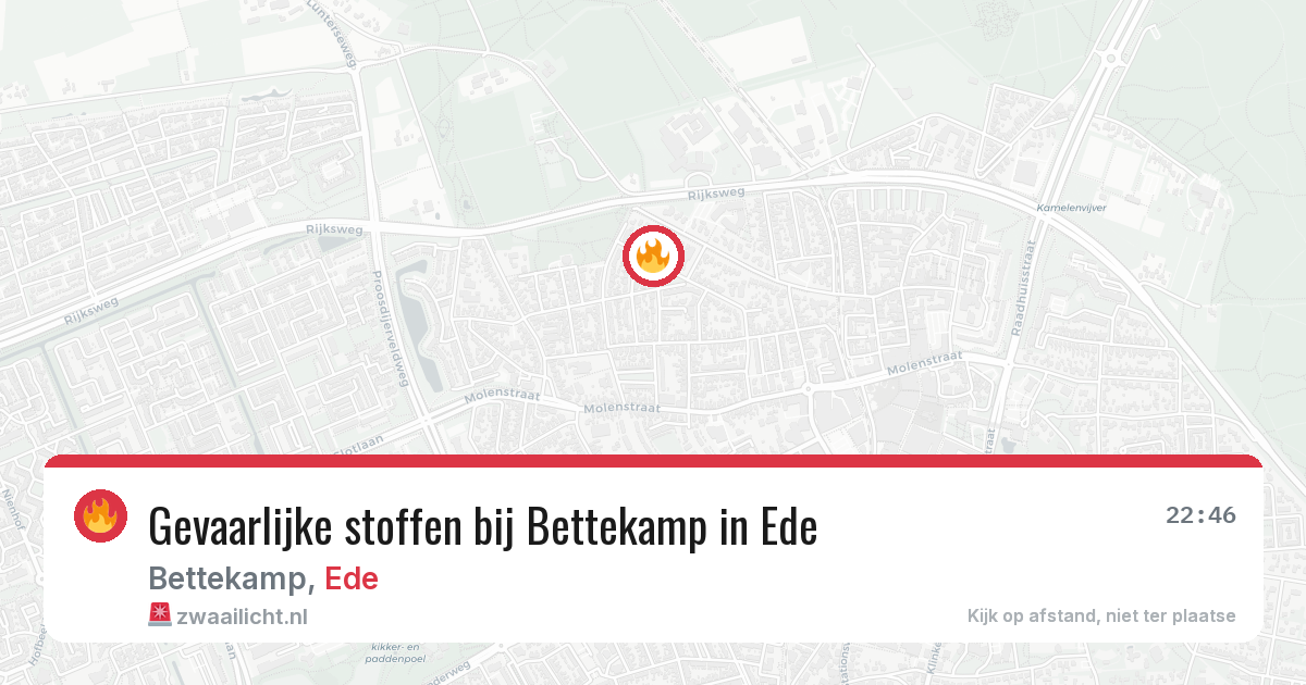 Gevaarlijke stoffen bij Bettekamp in Ede — 24 jun 2026