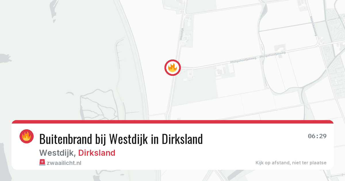 Buitenbrand bij Westdijk in Dirksland — 12 aug 2026