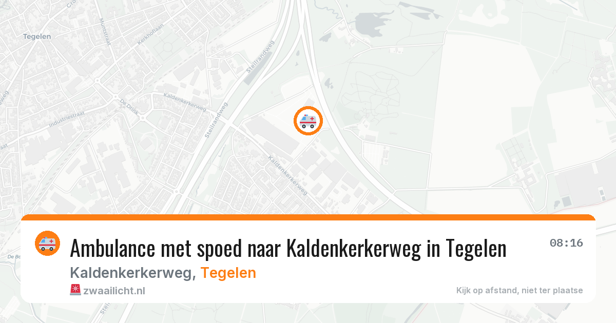 Ambulance met spoed naar Kaldenkerkerweg in Tegelen — 15 jul 2026