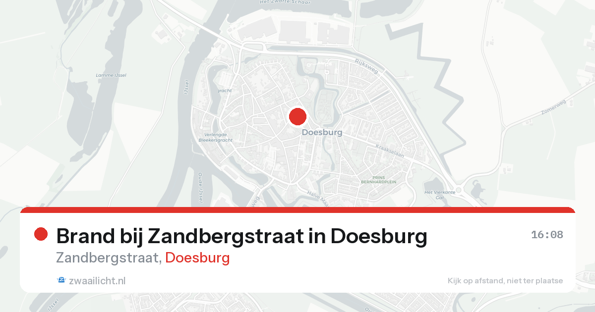 Brand bij Zandbergstraat in Doesburg — 18 aug 2026