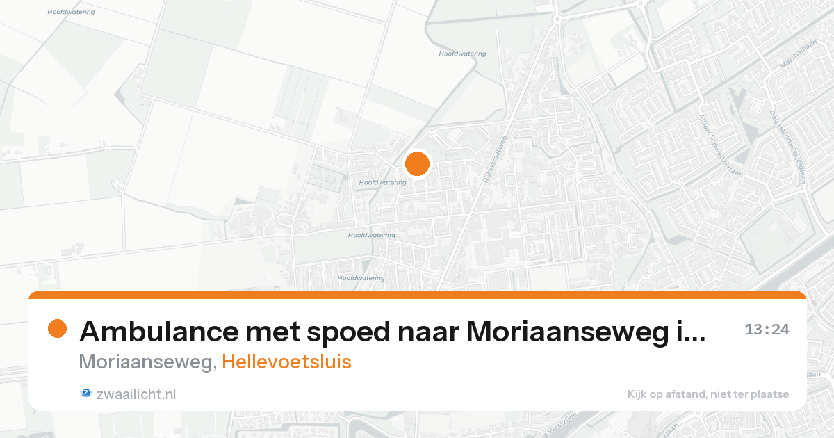 Ambulance met spoed naar Moriaanseweg in Hellevoetsluis — 12 jul 2026