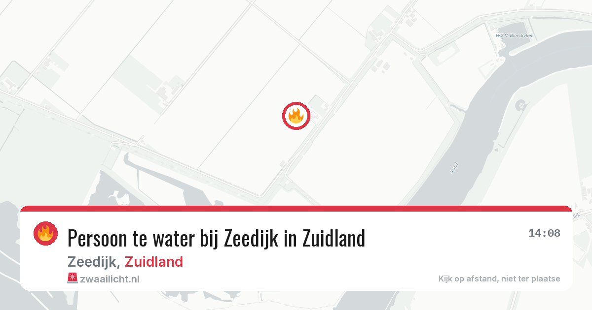 Persoon te water bij Zeedijk in Zuidland — 11 jul 2026