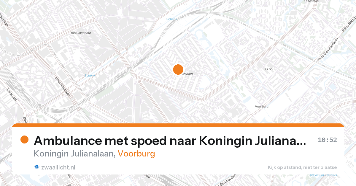 Ambulance met spoed naar Koningin Julianalaan in Voorburg — 27 aug 2026