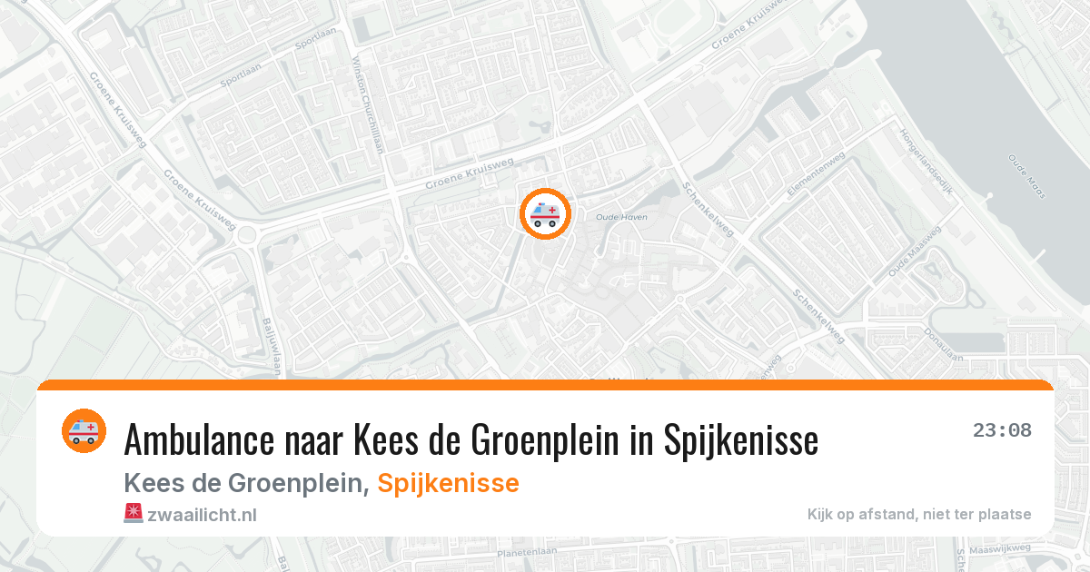 Ambulance naar Kees de Groenplein in Spijkenisse — 23 mei 2026