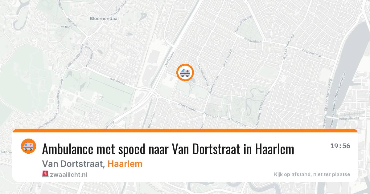 Ambulance met spoed naar Van Dortstraat in Haarlem — 12 apr 2026