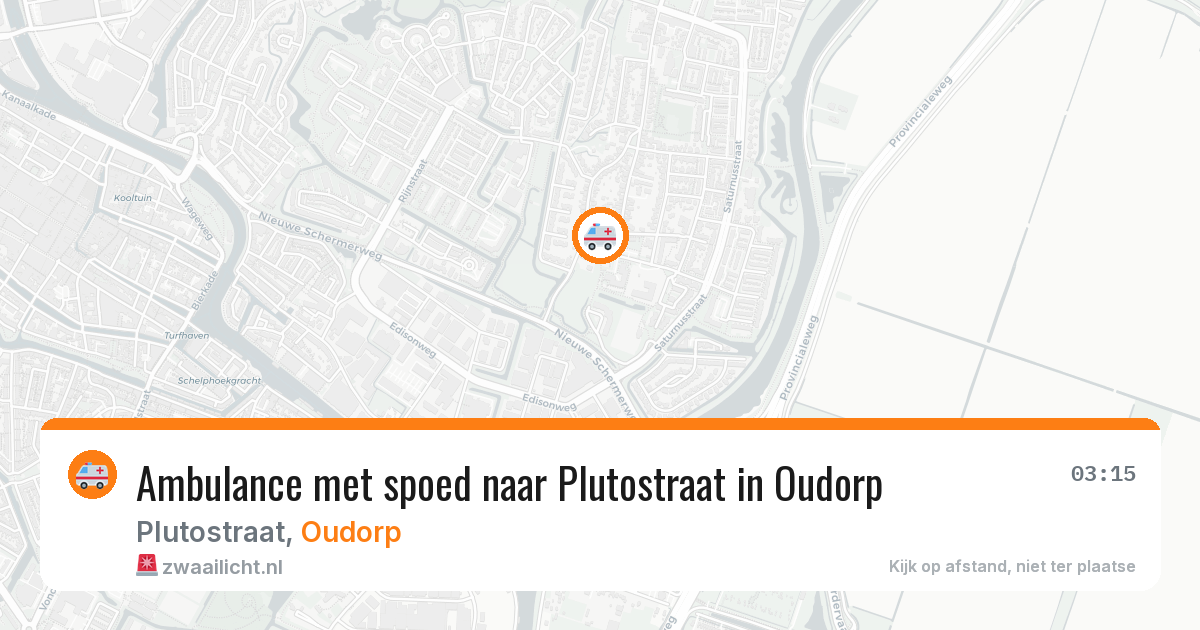 Ambulance met spoed naar Plutostraat in Oudorp — 28 mrt 2026
