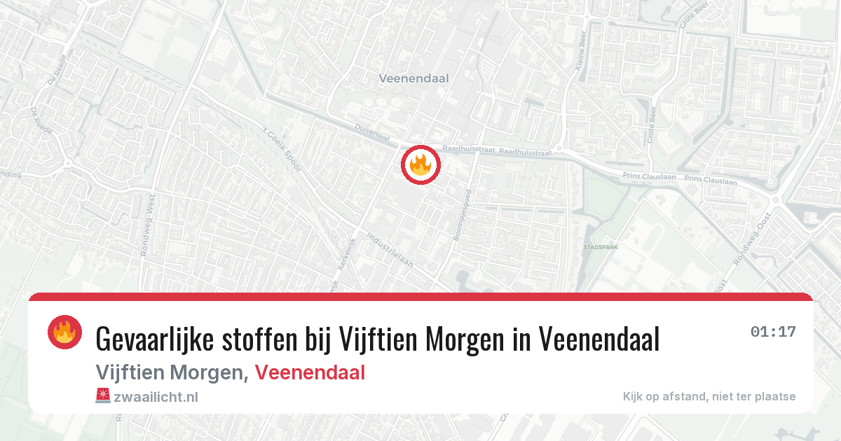 Gevaarlijke stoffen bij Vijftien Morgen in Veenendaal — 3 jul 2026