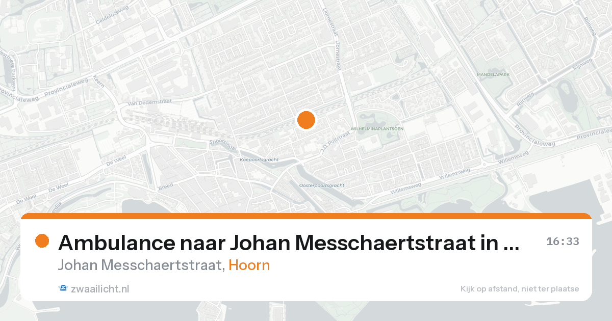 Ambulance naar Johan Messchaertstraat in Hoorn — 5 jun 2026