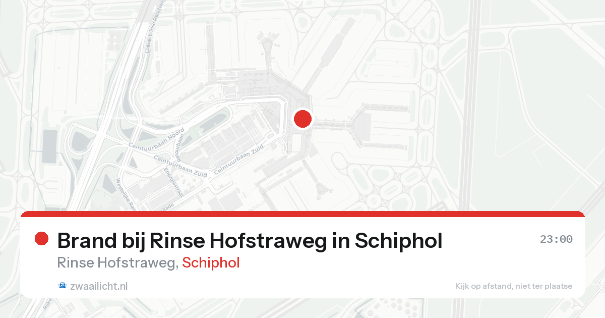 Brand bij Rinse Hofstraweg in Schiphol — 19 mei 2026