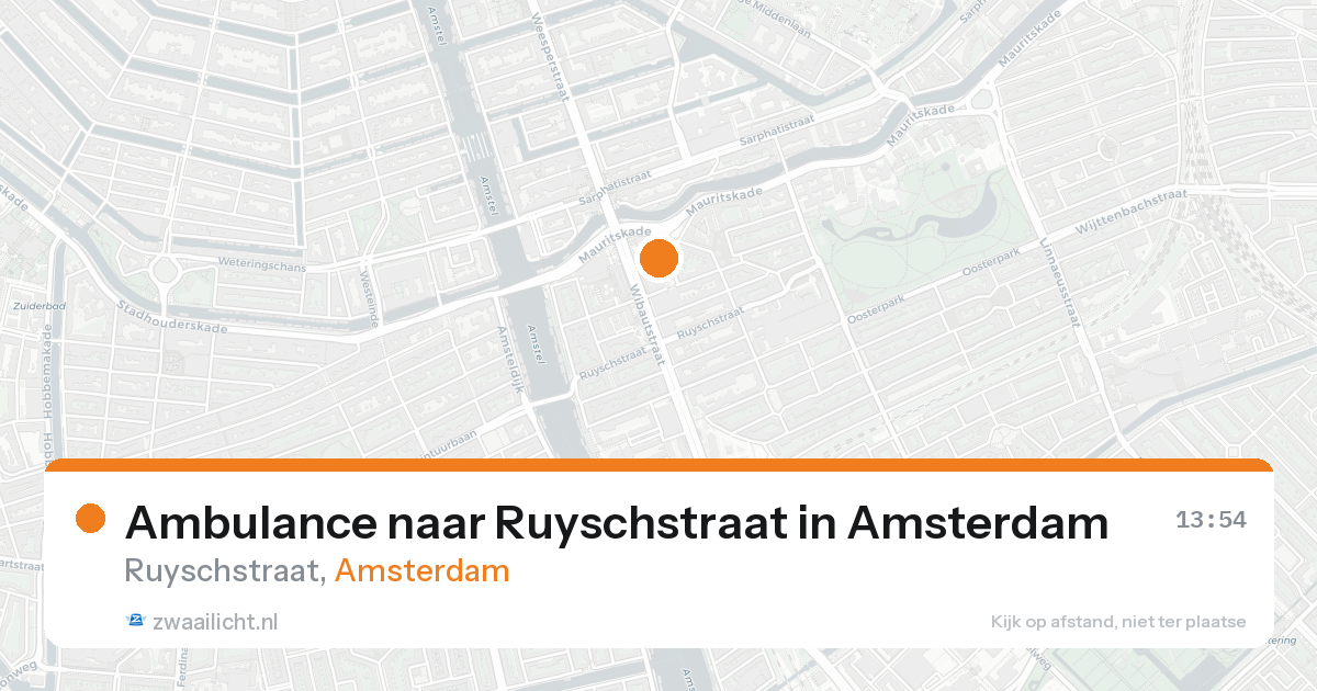 Ambulance naar Ruyschstraat in Amsterdam — 30 jan 2026