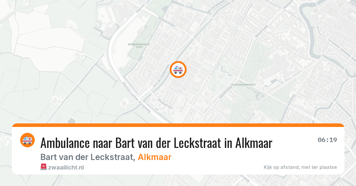 Ambulance naar Bart van der Leckstraat in Alkmaar — 13 jun 2026