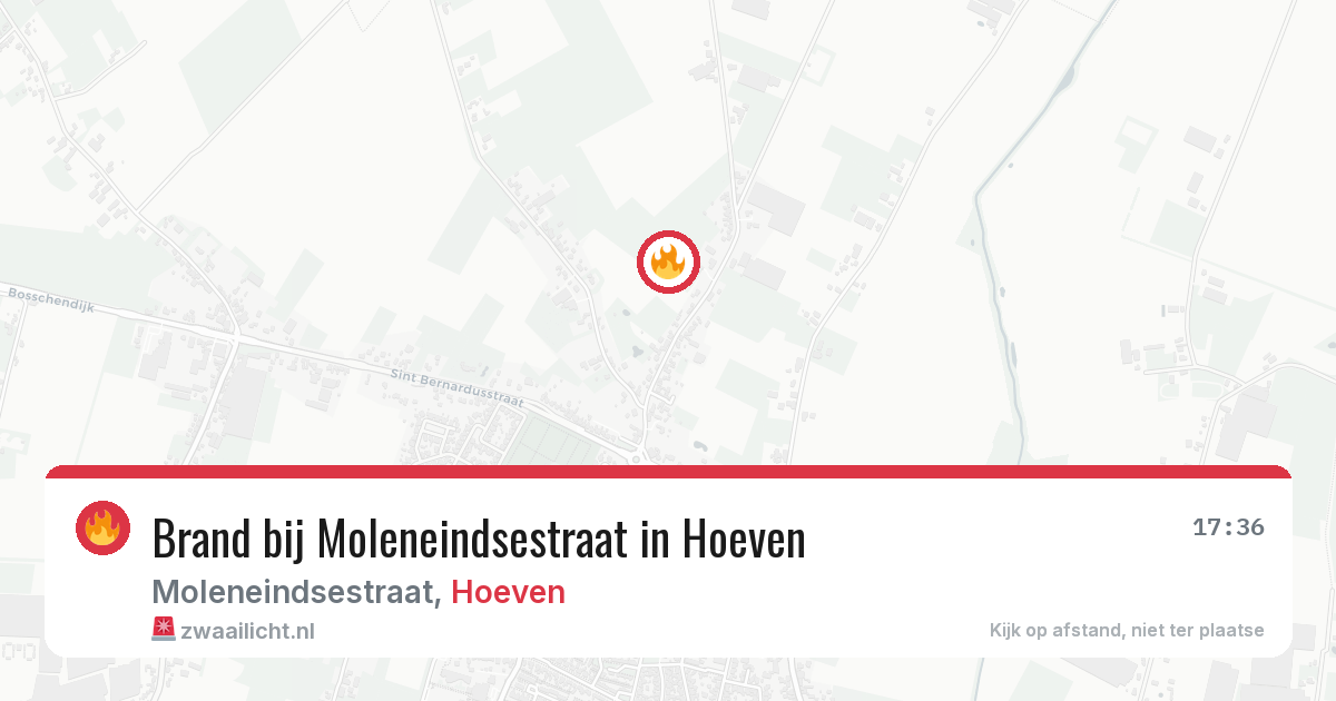 Brand bij Moleneindsestraat in Hoeven — 3 jun 2026