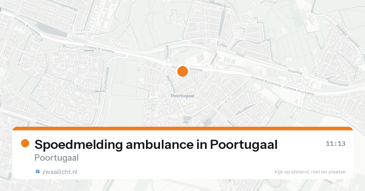 Spoedmelding ambulance in Poortugaal — 5 jul 2026