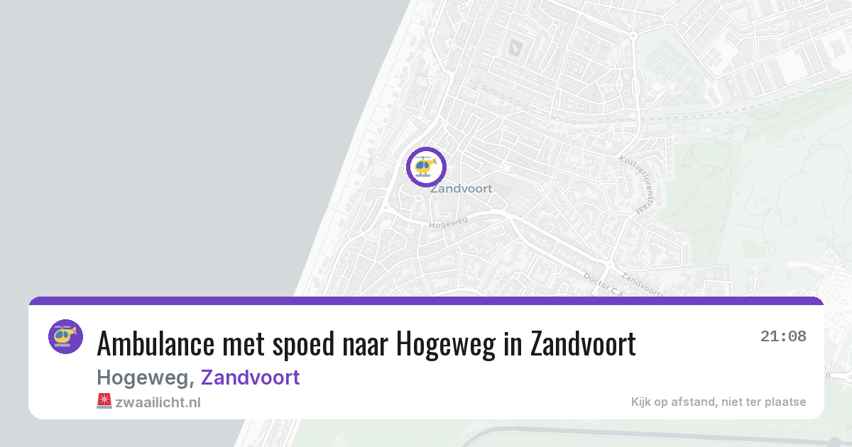 Ambulance met spoed naar Hogeweg in Zandvoort — 30 apr 2026