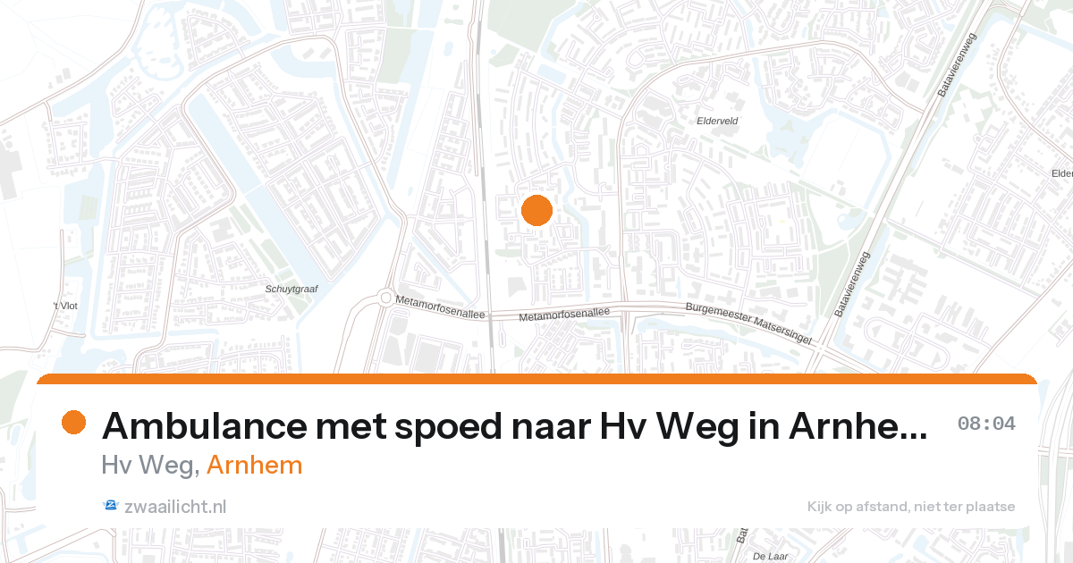 Ambulance met spoed naar Hv Weg in Arnhem — 28 aug 2026