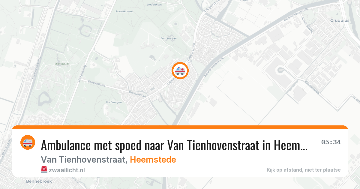 Ambulance met spoed naar Van Tienhovenstraat in Heemstede — 18 jan 2026