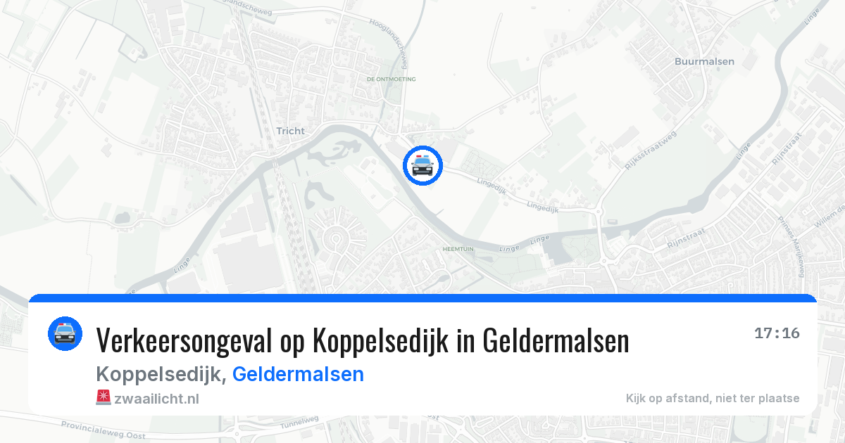 Verkeersongeval op Koppelsedijk in Geldermalsen — 24 mrt 2026