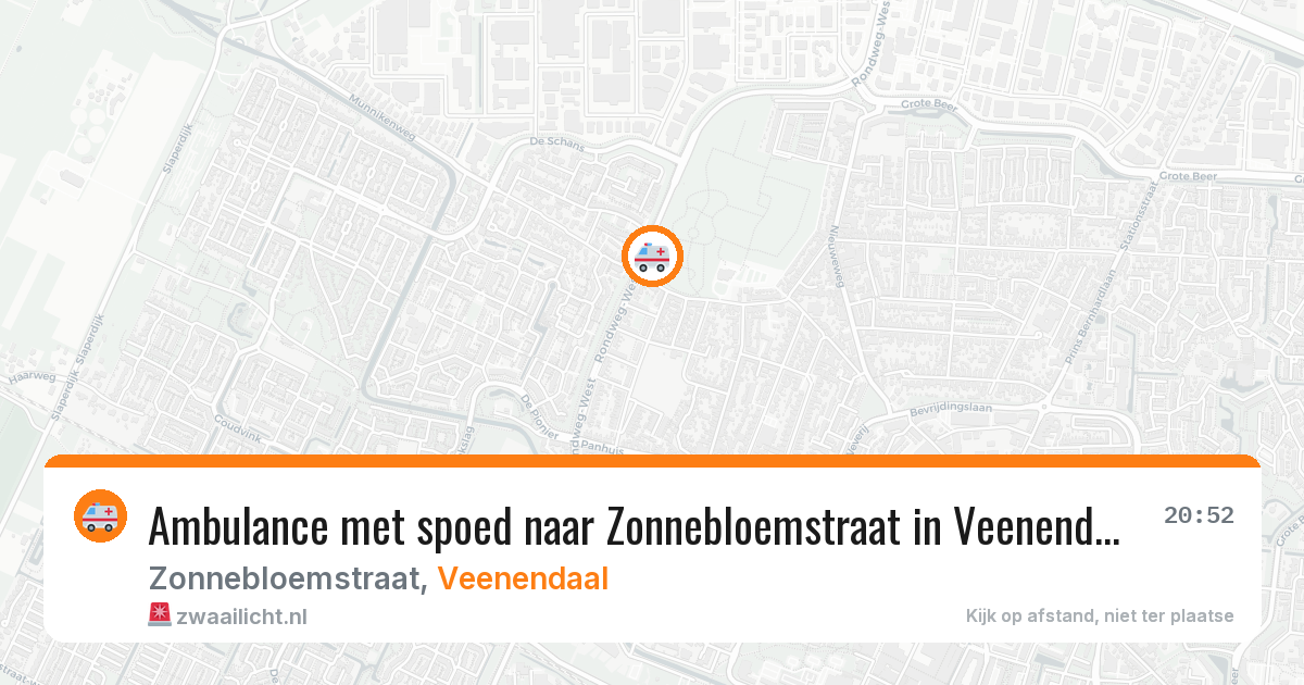 Ambulance met spoed naar Zonnebloemstraat in Veenendaal — 29 jan 2026