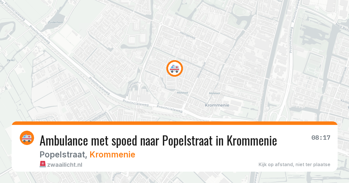 Ambulance met spoed naar Popelstraat in Krommenie — 27 jan 2026
