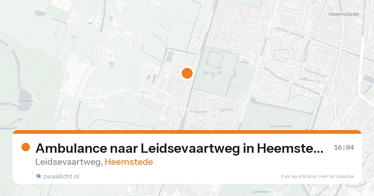 Ambulance naar Leidsevaartweg in Heemstede — 14 aug 2026