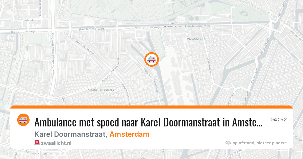 Ambulance met spoed naar Karel Doormanstraat in Amsterdam — 7 mrt 2026