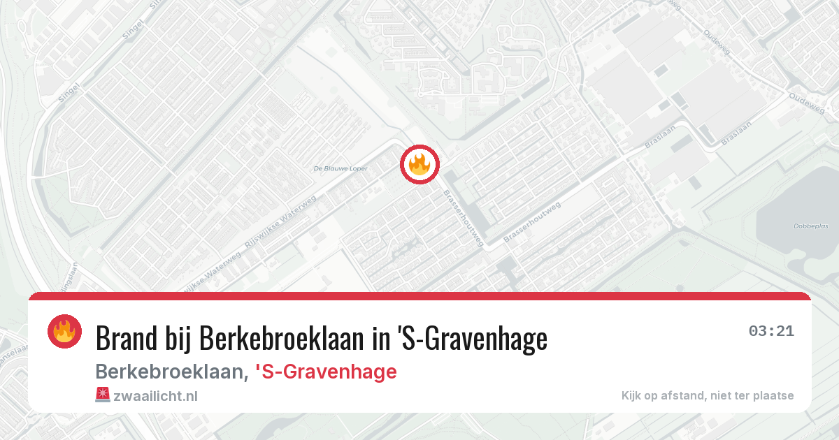 Brand bij Berkebroeklaan in 'S-Gravenhage — 11 jun 2026