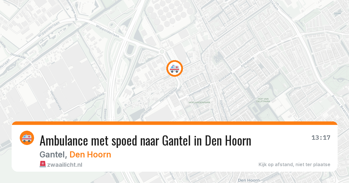 Ambulance met spoed naar Gantel in Den Hoorn — 9 jul 2026