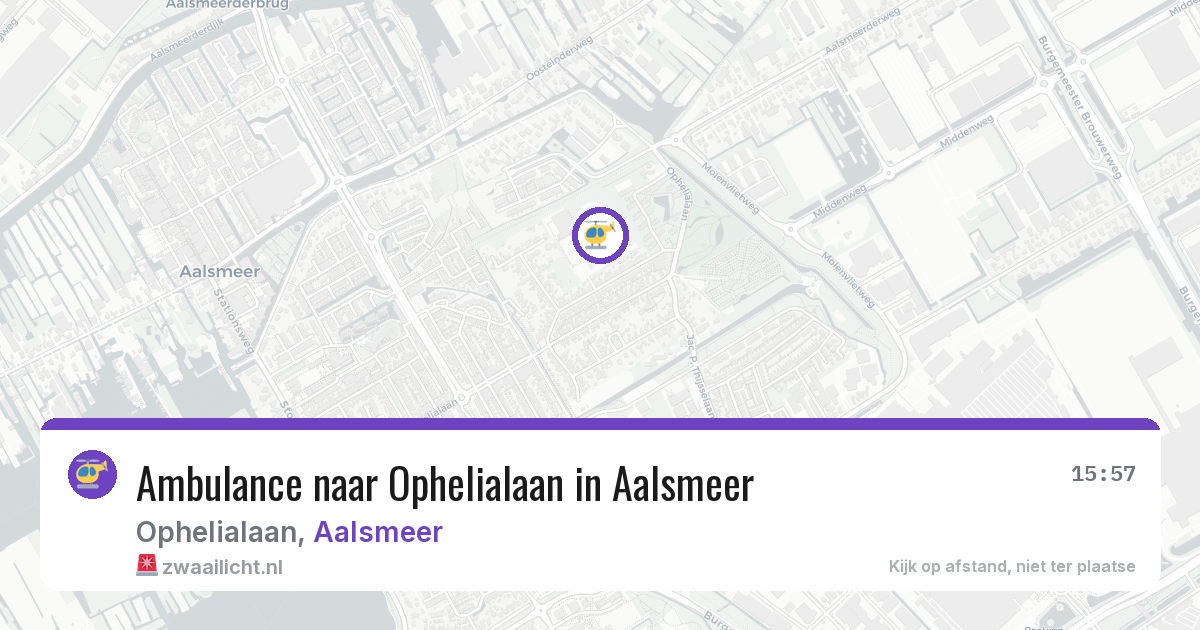 Ambulance naar Ophelialaan in Aalsmeer — 6 feb 2026