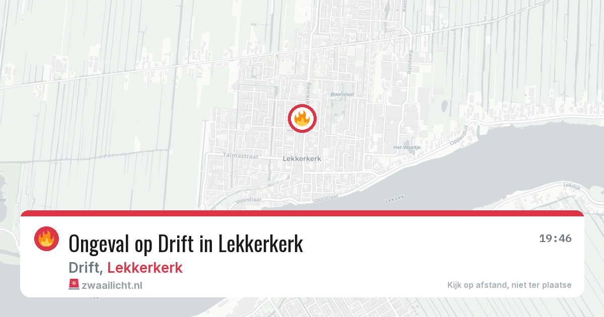 Ongeval op Drift in Lekkerkerk — 16 jun 2026