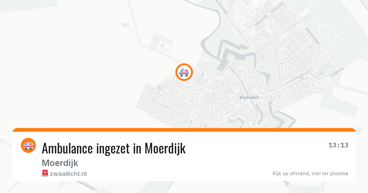 Ambulance ingezet in Moerdijk — 16 jun 2026