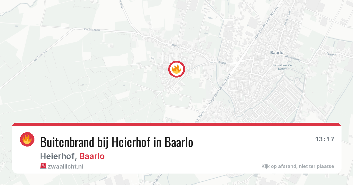 Buitenbrand bij Heierhof in Baarlo — 7 aug 2026