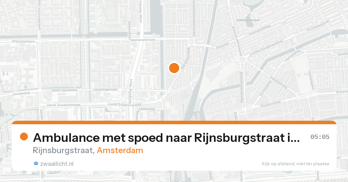 Ambulance met spoed naar Rijnsburgstraat in Amsterdam — 31 jan 2026