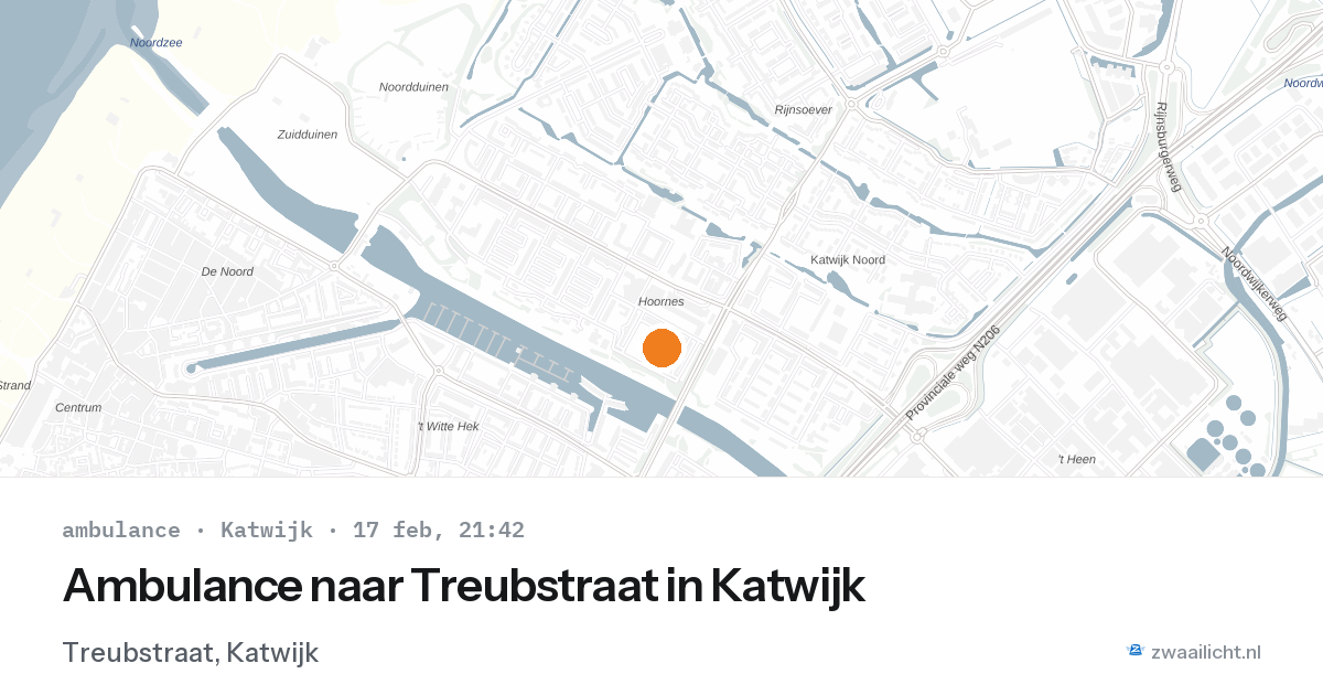 Ambulance naar Treubstraat in Katwijk — 17 feb 2026