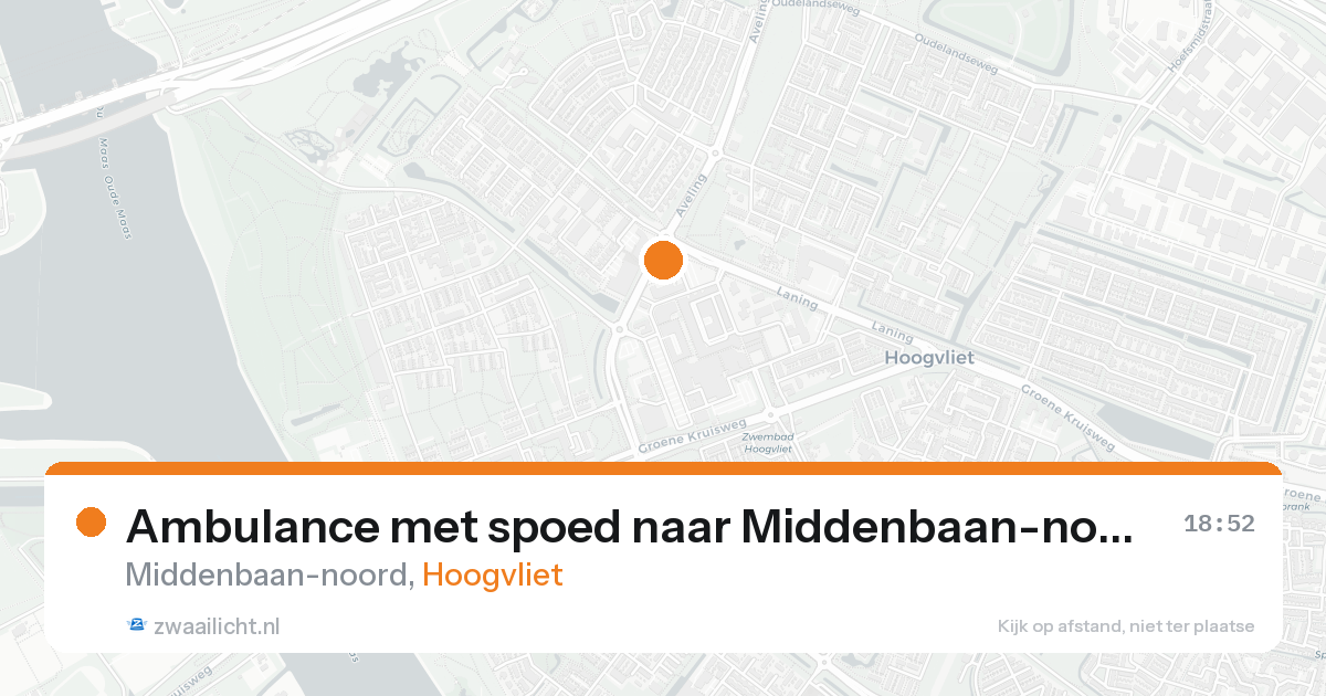 Ambulance met spoed naar Middenbaan-noord in Hoogvliet — 20 aug 2026