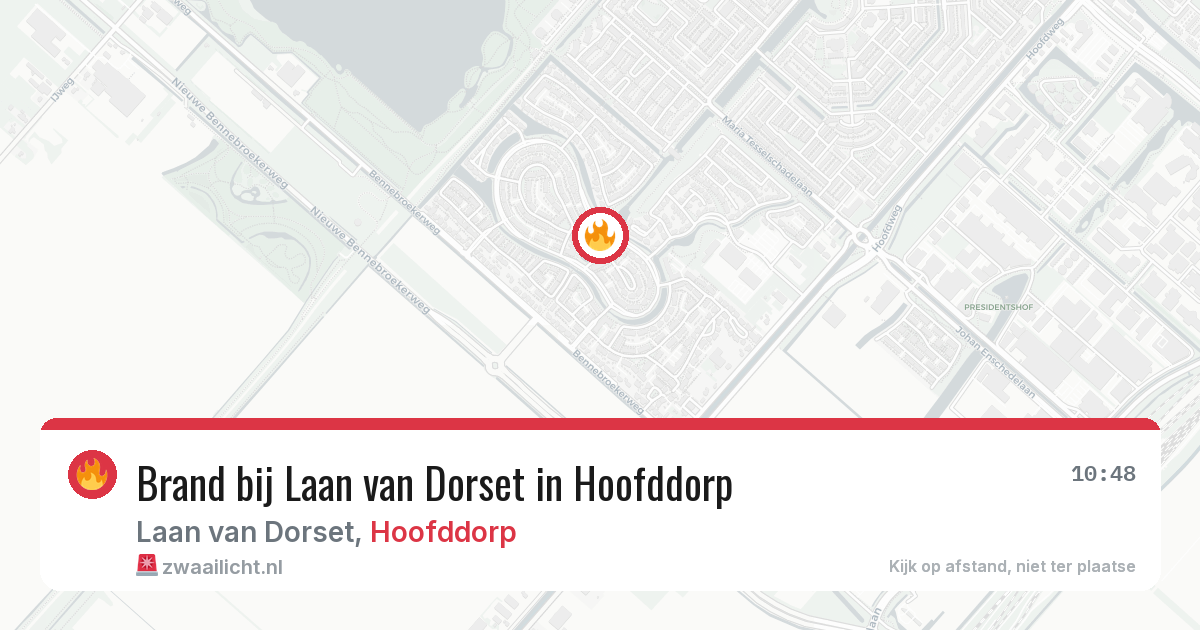 Brand bij Laan van Dorset in Hoofddorp — 19 jun 2026