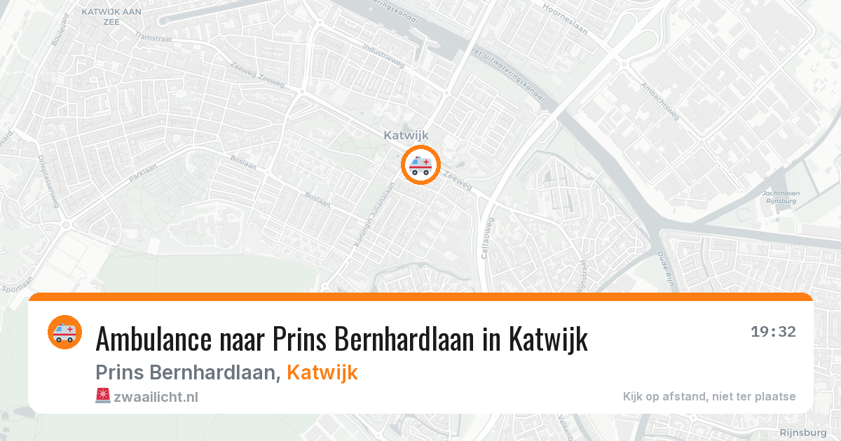 Ambulance naar Prins Bernhardlaan in Katwijk — 10 aug 2026