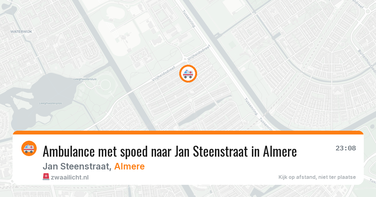 Ambulance met spoed naar Jan Steenstraat in Almere — 6 jul 2026